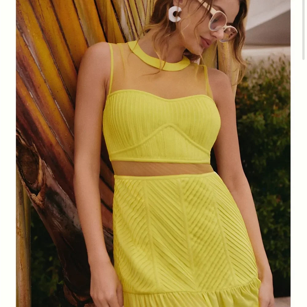 Anthropologie Vineet Bahl Puff-Sleeve Textured Dress - Picture 2 of 9